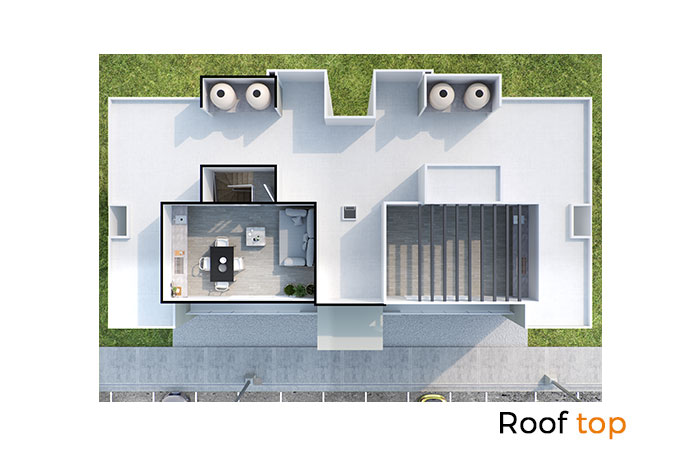 Roof garden departamento modelo Cedro Plus